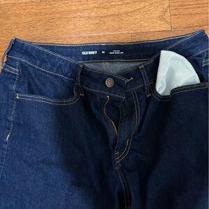 Women’s Old Navy High-Waisted Wow Wide Leg Dark Indigo Jeans, size 10.